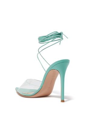 EXCLUSIVE SKYE NAPPA SILK STRAPPY SANDAL 105MM:Bright Pink :37.5
